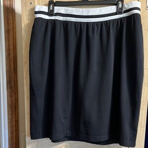 CJ Banks Black and White Knee-Length Skort